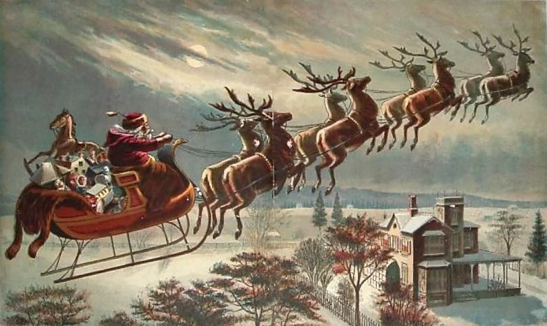 Santa and Deer