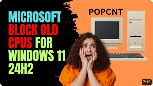 Microsoft Blocks Old CPUs