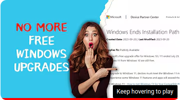 No More Free Upgrades